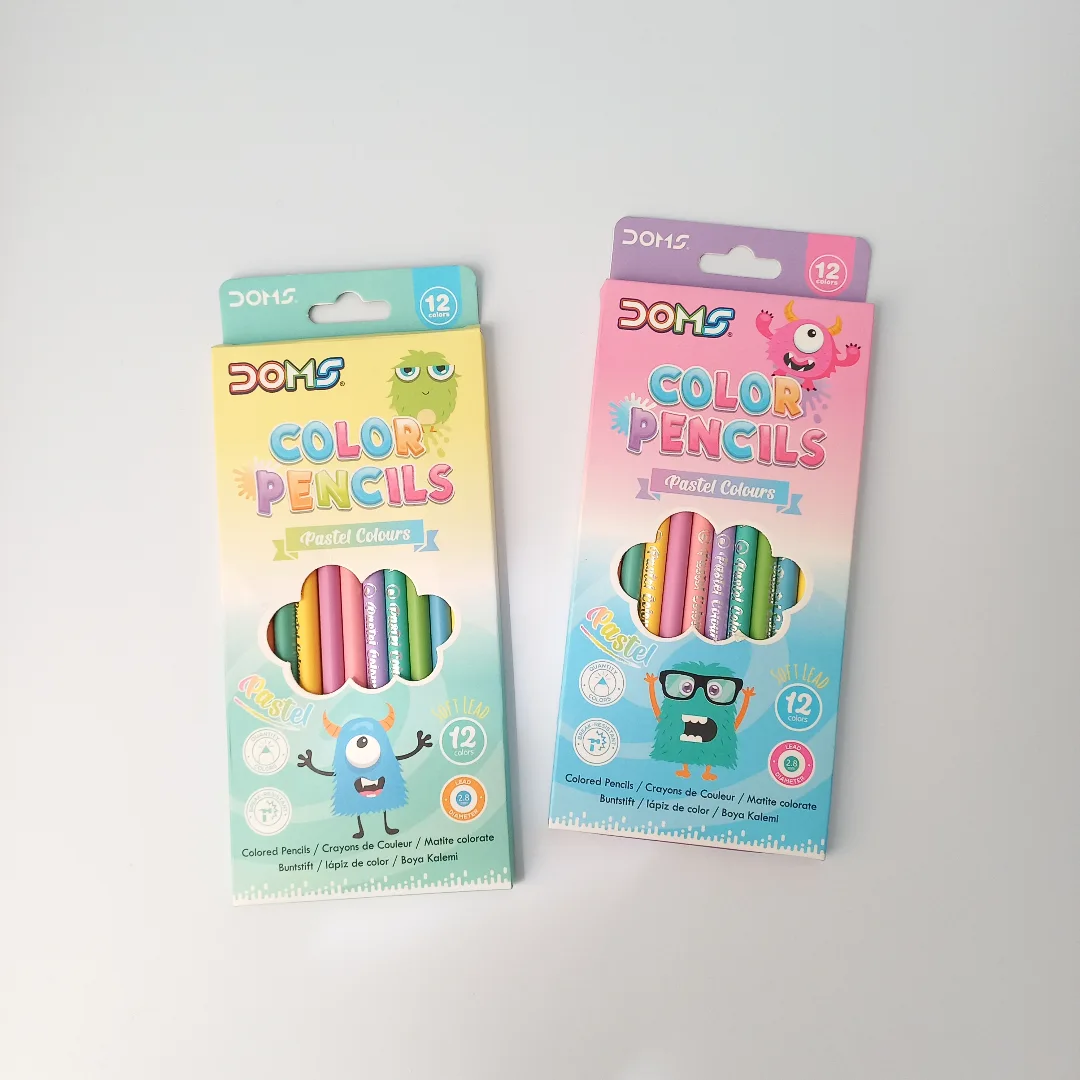مدادرنگی ۱۲ رنگ پاستلی برند Doms