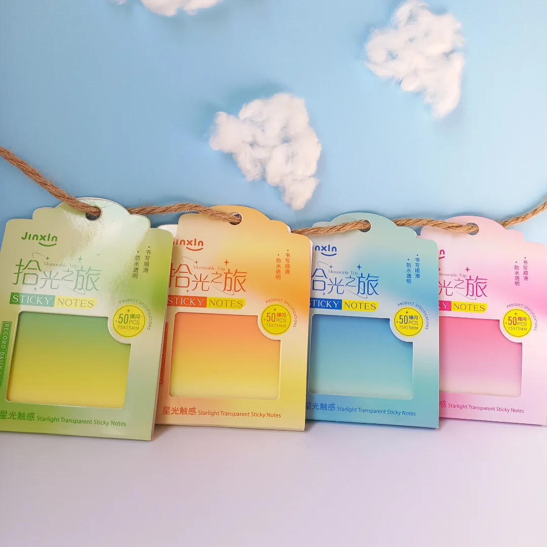 استیک نوت رنگی شفاف شاین دار ۵۰ برگ