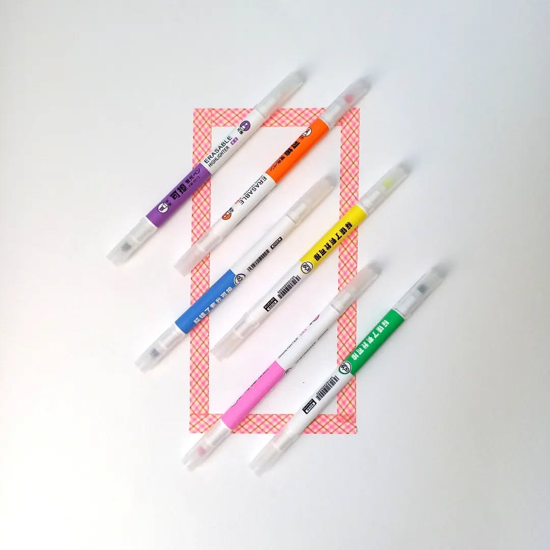 هایلایتر ۶ رنگ پاکن‌ دار